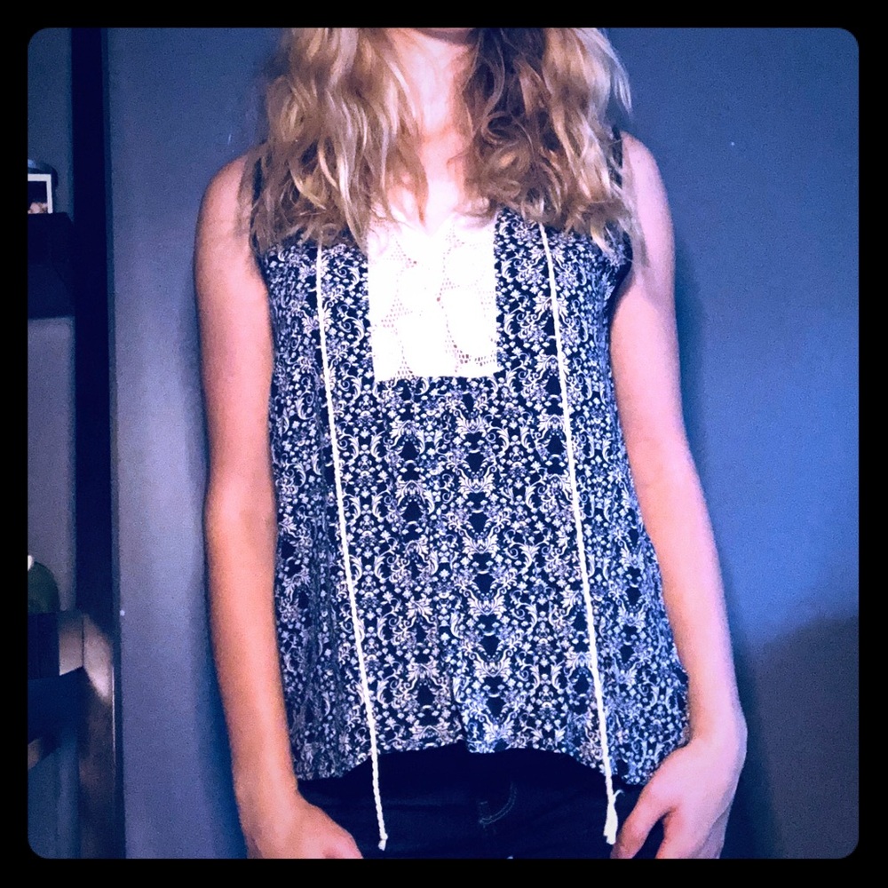 Summery Navy Blouse